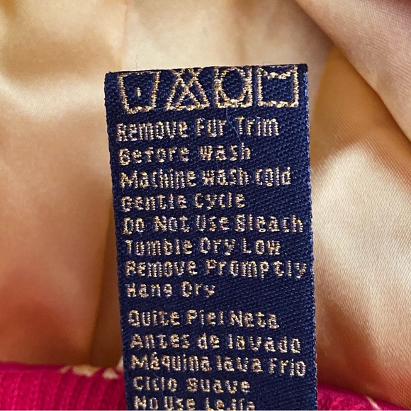 G-Unit Faux Fur Trim Hooded Long Sleeves Gold & Red Puffer Jacket Girl’s Size M - Picture 13 of 15